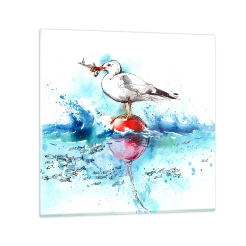 Obraz na skle - Vydarený rybolov - 60x60 cm