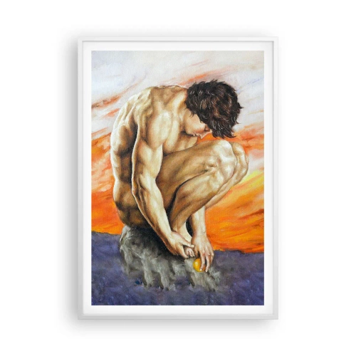 Plagát v bielom ráme - Ponorený do seba - 70x100 cm