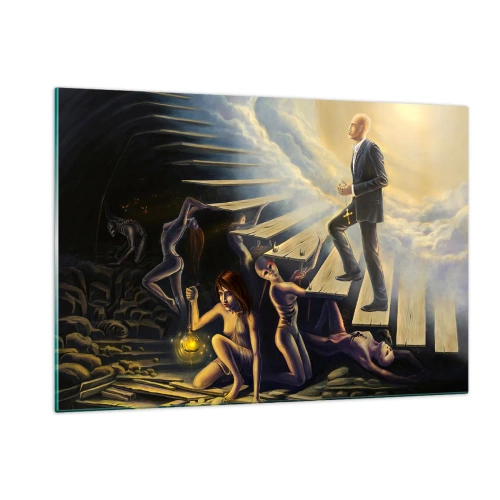 Obraz na skle - Dantovo putovanie k svetlu - 120x80 cm