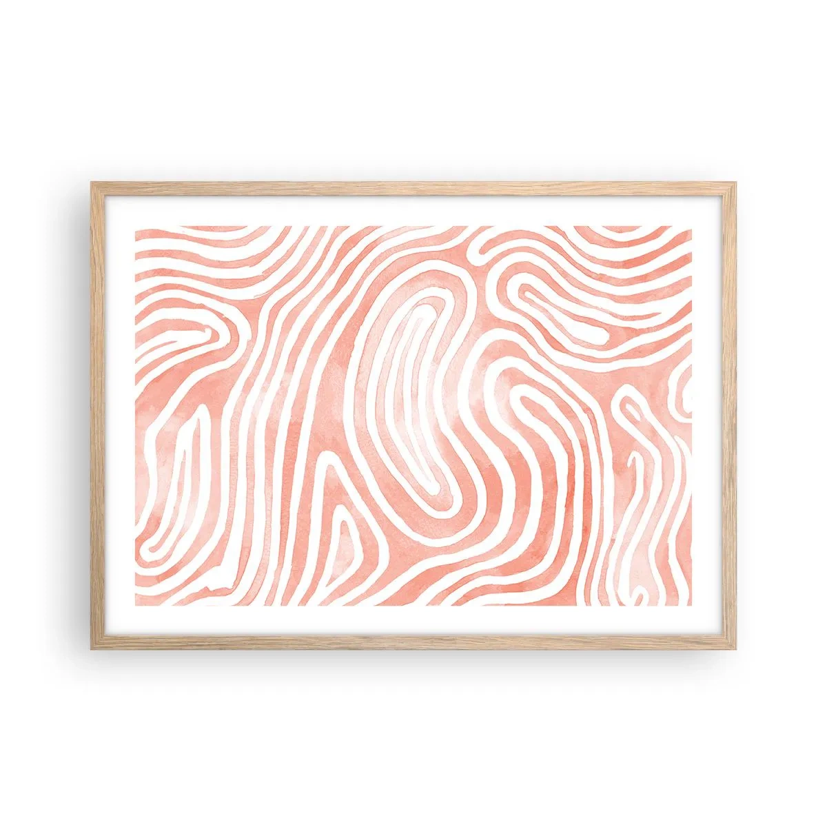 Plagát v ráme zo svetlého duba - V koralovom labyrinte - 70x50 cm