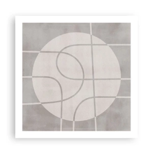 Plagát - Kruhovo a priamo - 60x60 cm