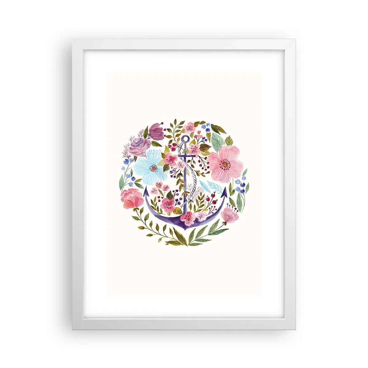 Plagát v bielom ráme - Námorníkov krásny sen - 30x40 cm