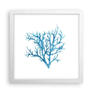 Plagát v bielom ráme - Morský filigrán - 30x30 cm