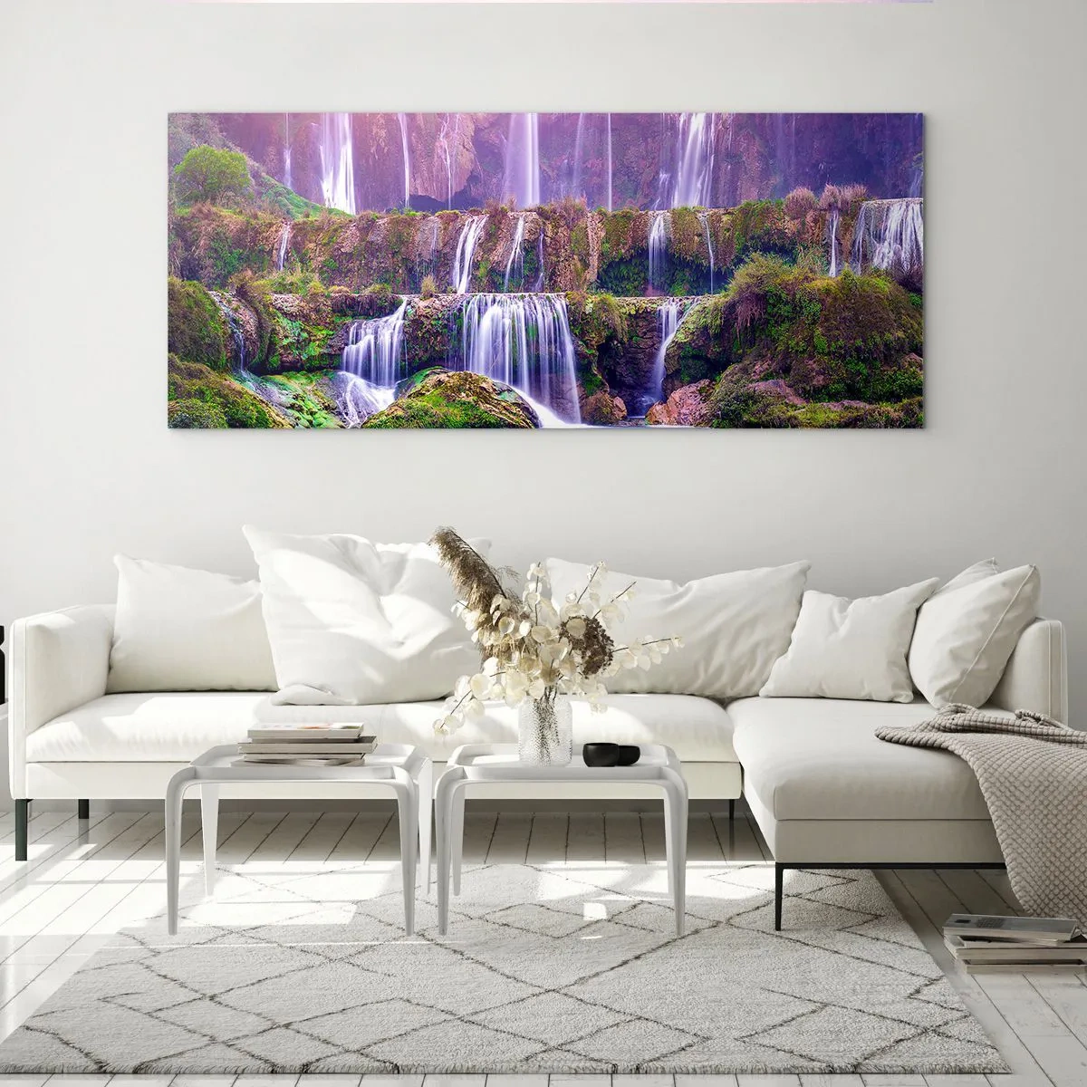 Obraz na skle - Schody do neba - 120x50 cm