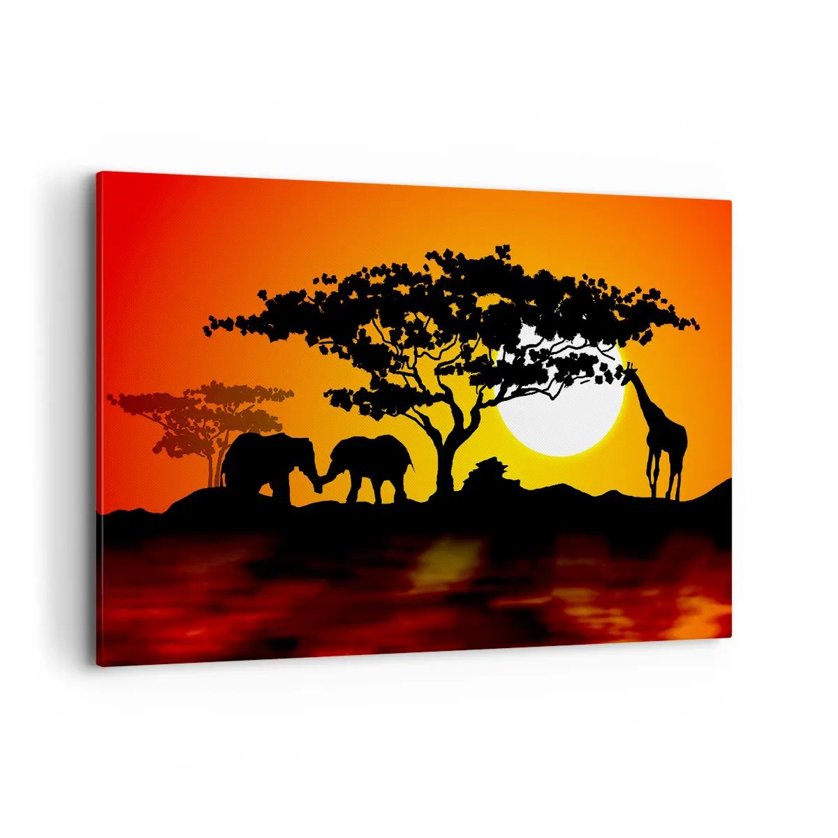 Obraz na plátne - Stretnutie na savane - 120x80 cm