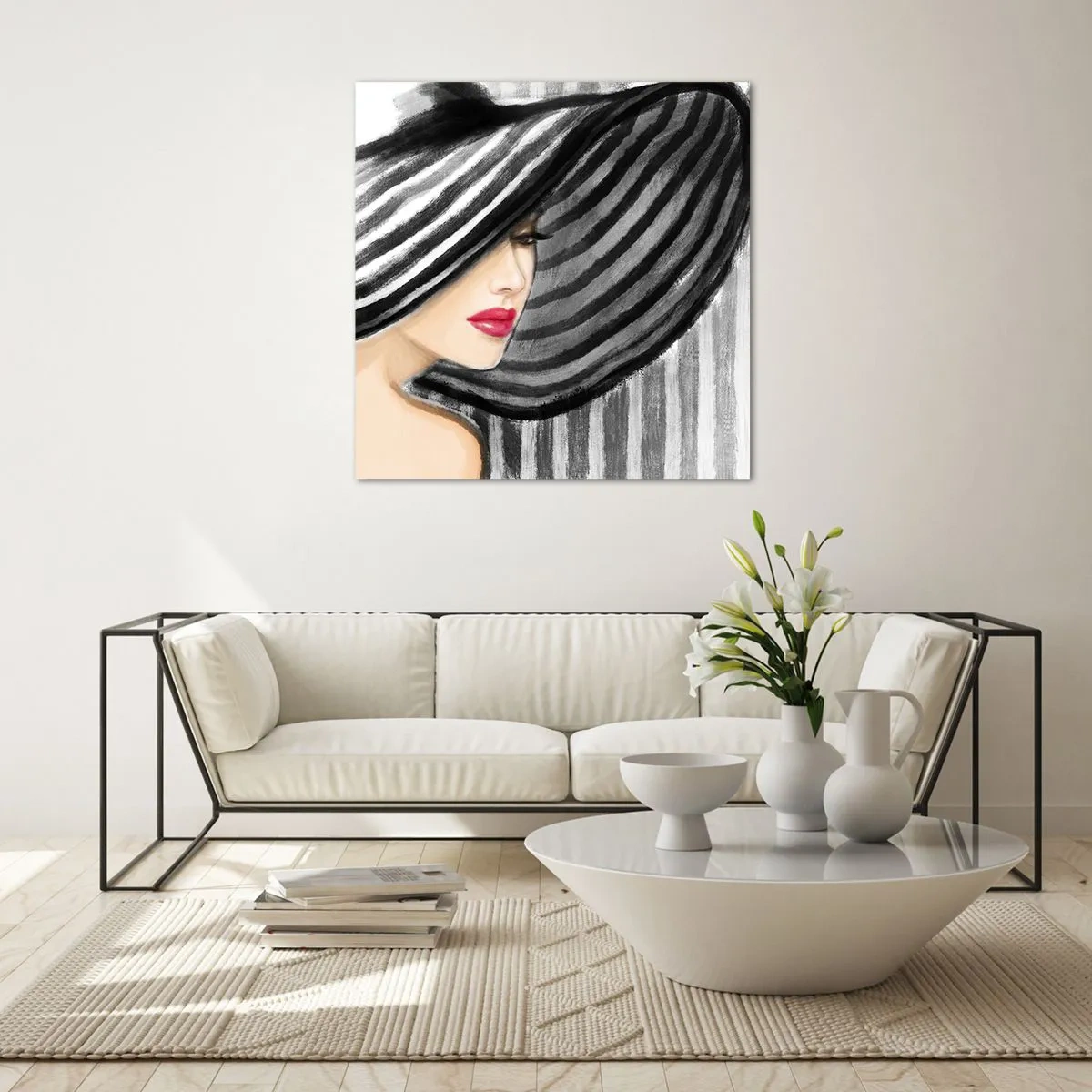 Obraz na skle - Kde ťa hľadať? - 50x50 cm