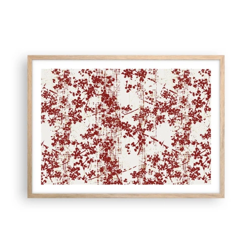 Plagát v ráme zo svetlého duba - Staré kaliko - 70x50 cm