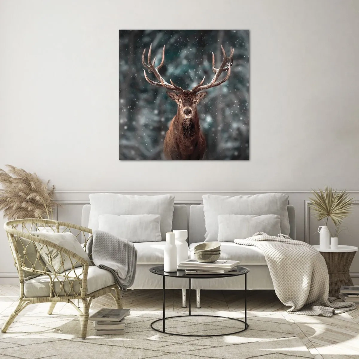 Obraz na skle - Skutočný kráľ lesa - 70x70 cm