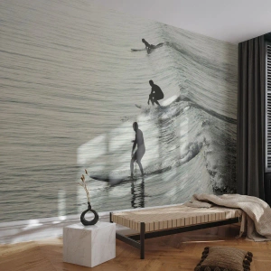 Fototapeta Premium Canvas - Vlne v ústrety - Surfovanie, Šport, oceán - 450x315 cm