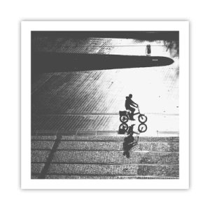 Plagát - Dopredu, cez mesto - 60x60 cm