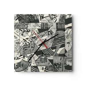 Nástenné hodiny - Dynamika súčasnosti - 30x30 cm