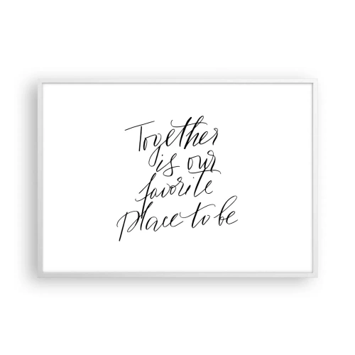 Plagát v bielom ráme - Cítite to tiež? - 100x70 cm