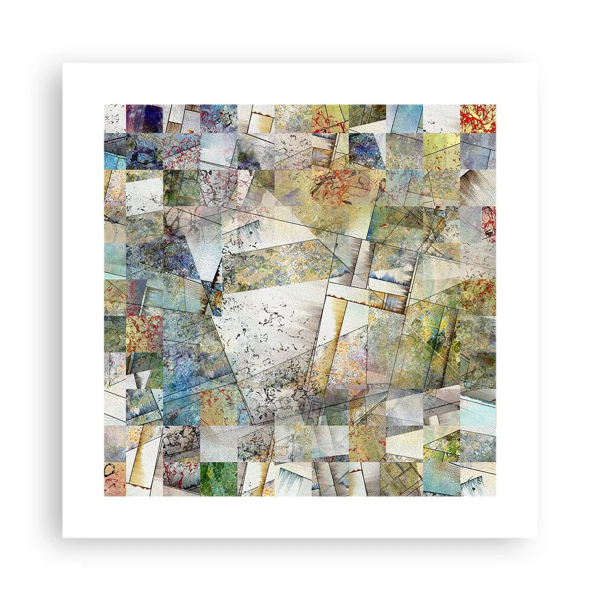 Plagát - Geometrické preskupenie - 40x40 cm