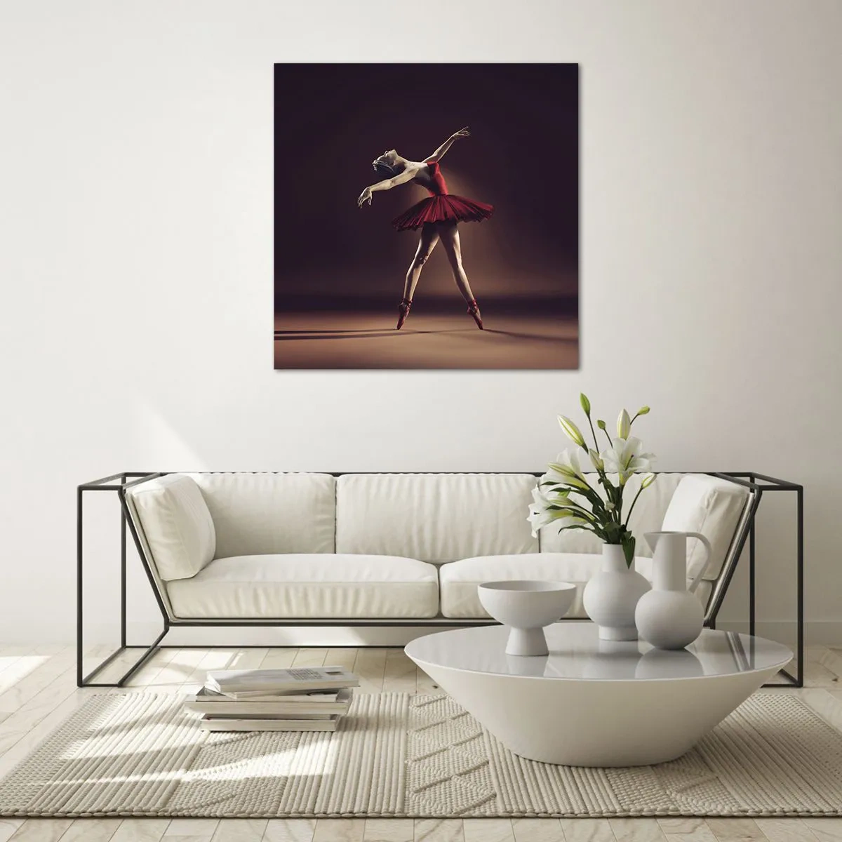 Obraz na skle - Prima balerína - 30x30 cm
