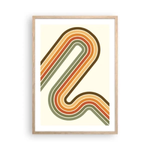 Plagát v ráme zo svetlého duba - Kľučkovanie do cieľa - 50x70 cm