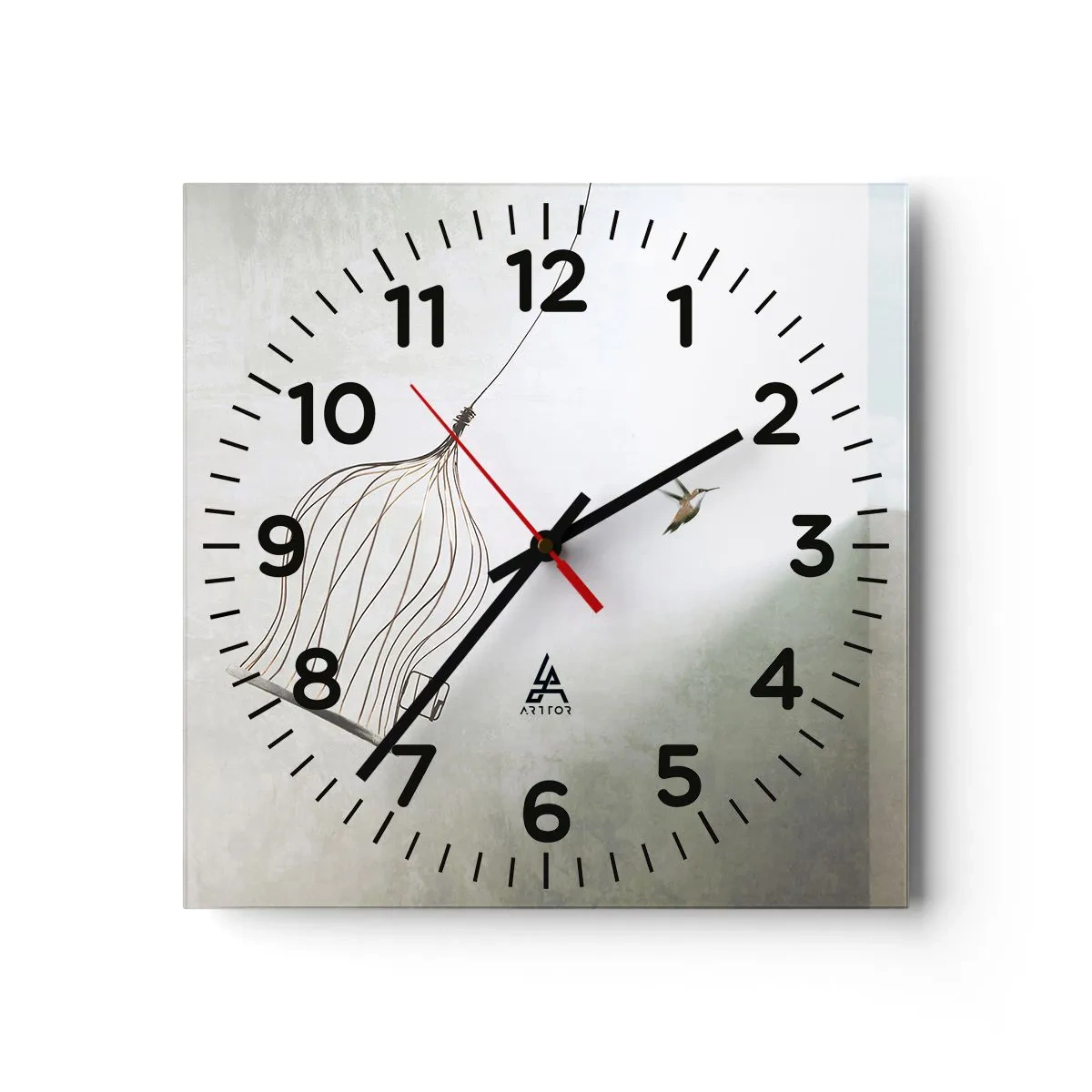 Nástenné hodiny - Vo svojom živle - 30x30 cm