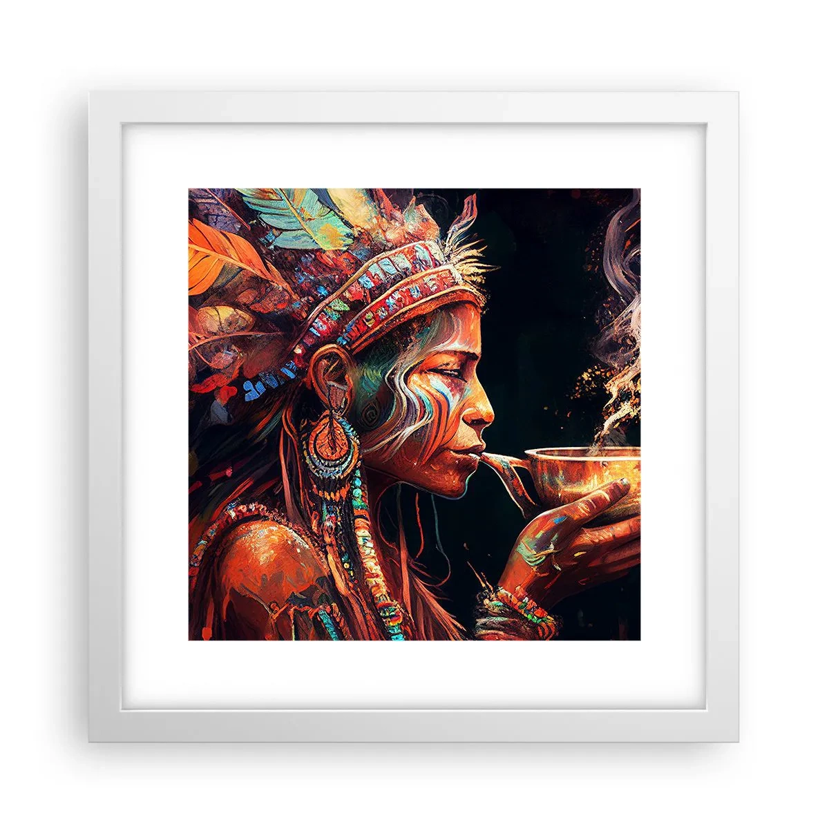 Plagát v bielom ráme - Magický rituál - 30x30 cm