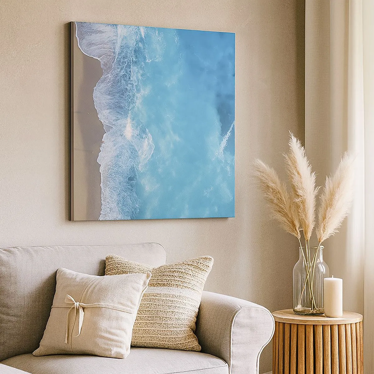 Obraz na plátne - Sila modrej - 30x30 cm