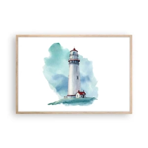 Plagát v ráme zo svetlého duba - Nežná sestra blankytu - 91x61 cm