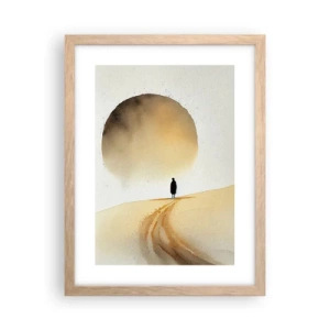Plagát v ráme zo svetlého duba - Vždy túžba - 30x40 cm