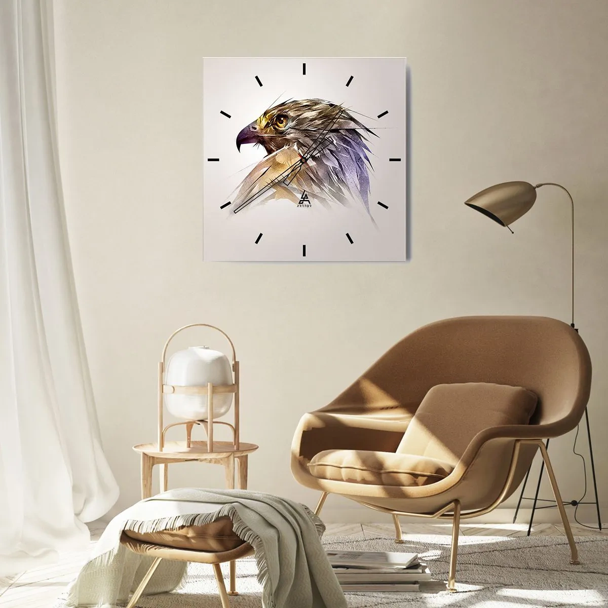 Nástenné hodiny - Portrét bojovníka - 30x30 cm