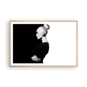 Plagát v ráme zo svetlého duba - Proste žena - 91x61 cm