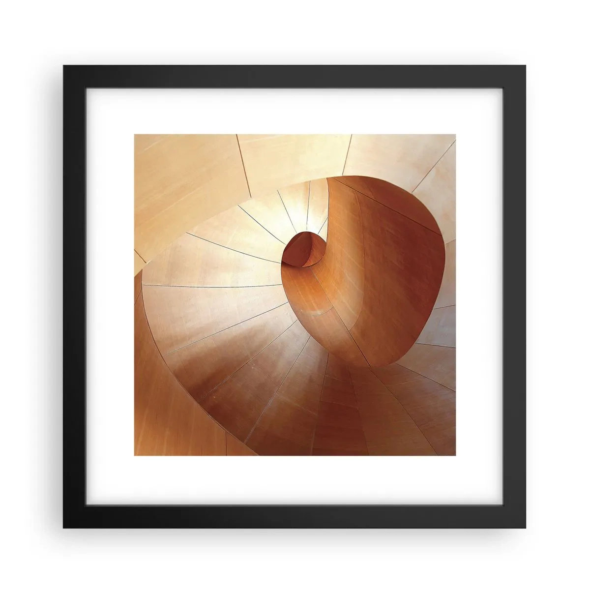 Plagát v čiernom ráme - Architektonická serpentína - 30x30 cm