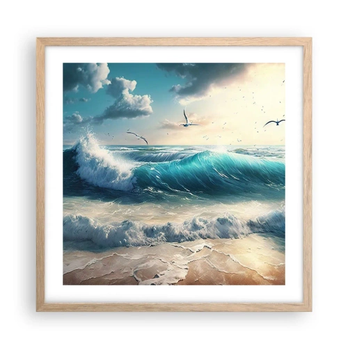 Plagát v ráme zo svetlého duba - Šušťanie len pre teba - 50x50 cm