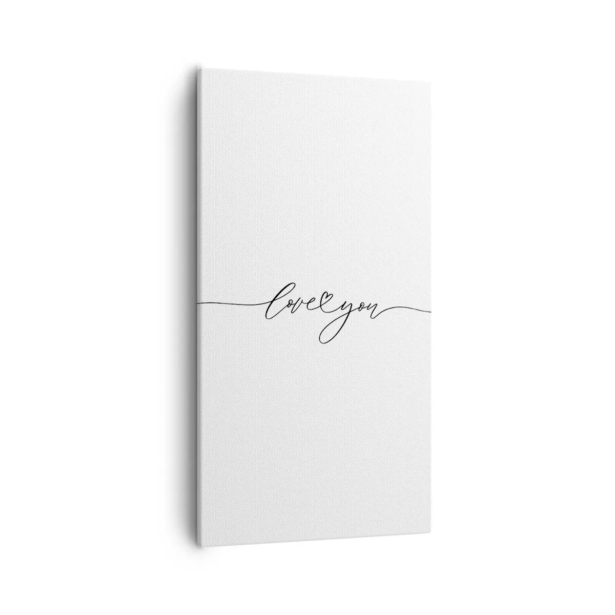 Obraz na plátne - Čierne na bielom - 55x100 cm