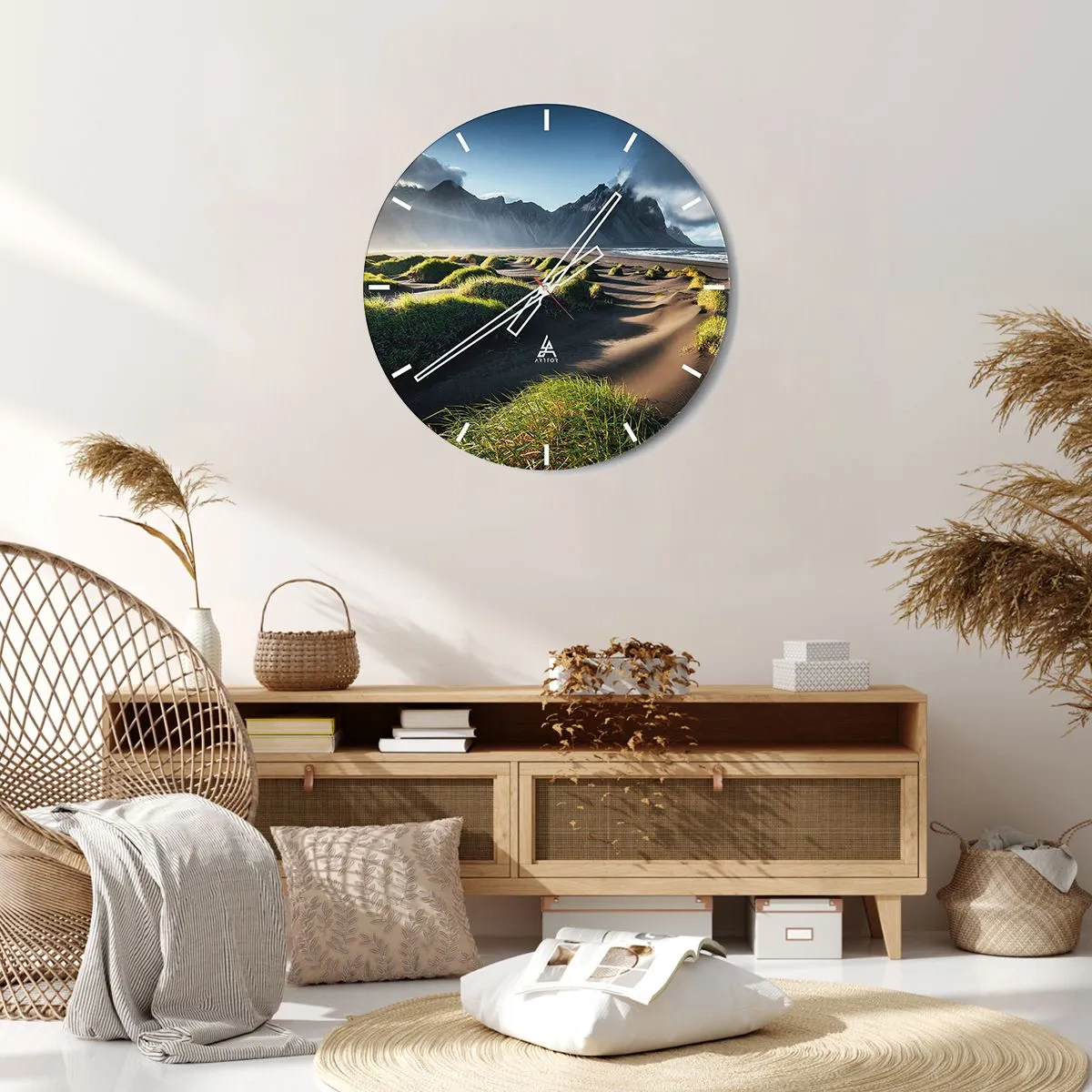 Nástenné hodiny - Harmónia živlov - 40x40 cm