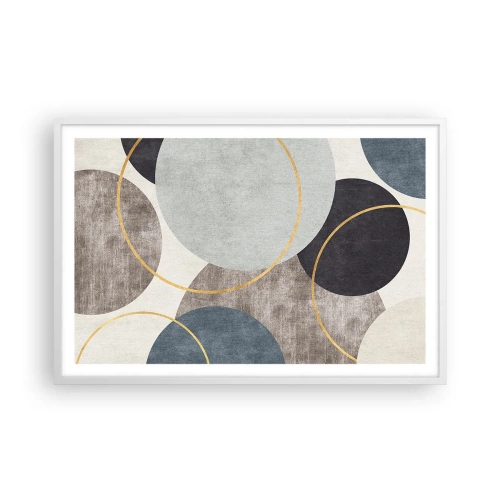 Plagát v bielom ráme - Kruh za kruhom - 91x61 cm