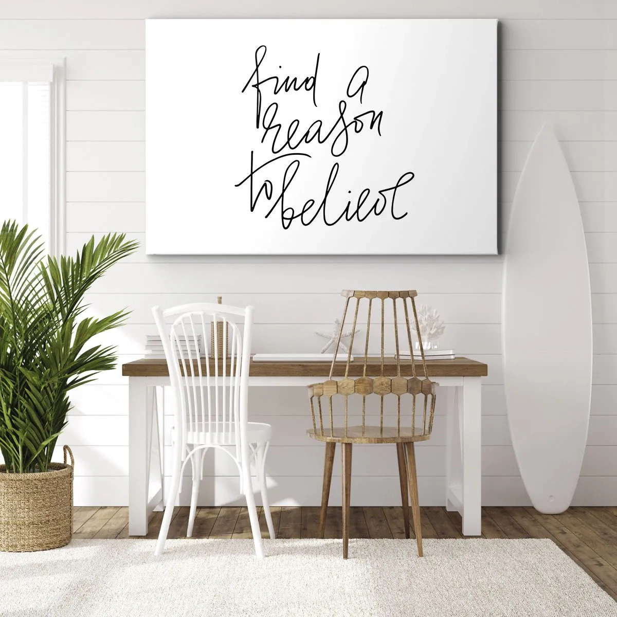 Obraz na plátne - Motivačný citát v minimalistickom štýle - 70x50cm - Je to možné - Moderná nástenná dekorácia do obývacej izby a spálne ARTTOR