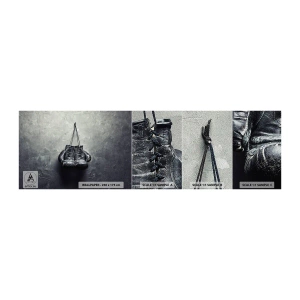 Vzorka fototapety Premium Sand - Čas boja a čas mieru - Box, Boxerské rukavice, Vintage - 100x30 cm