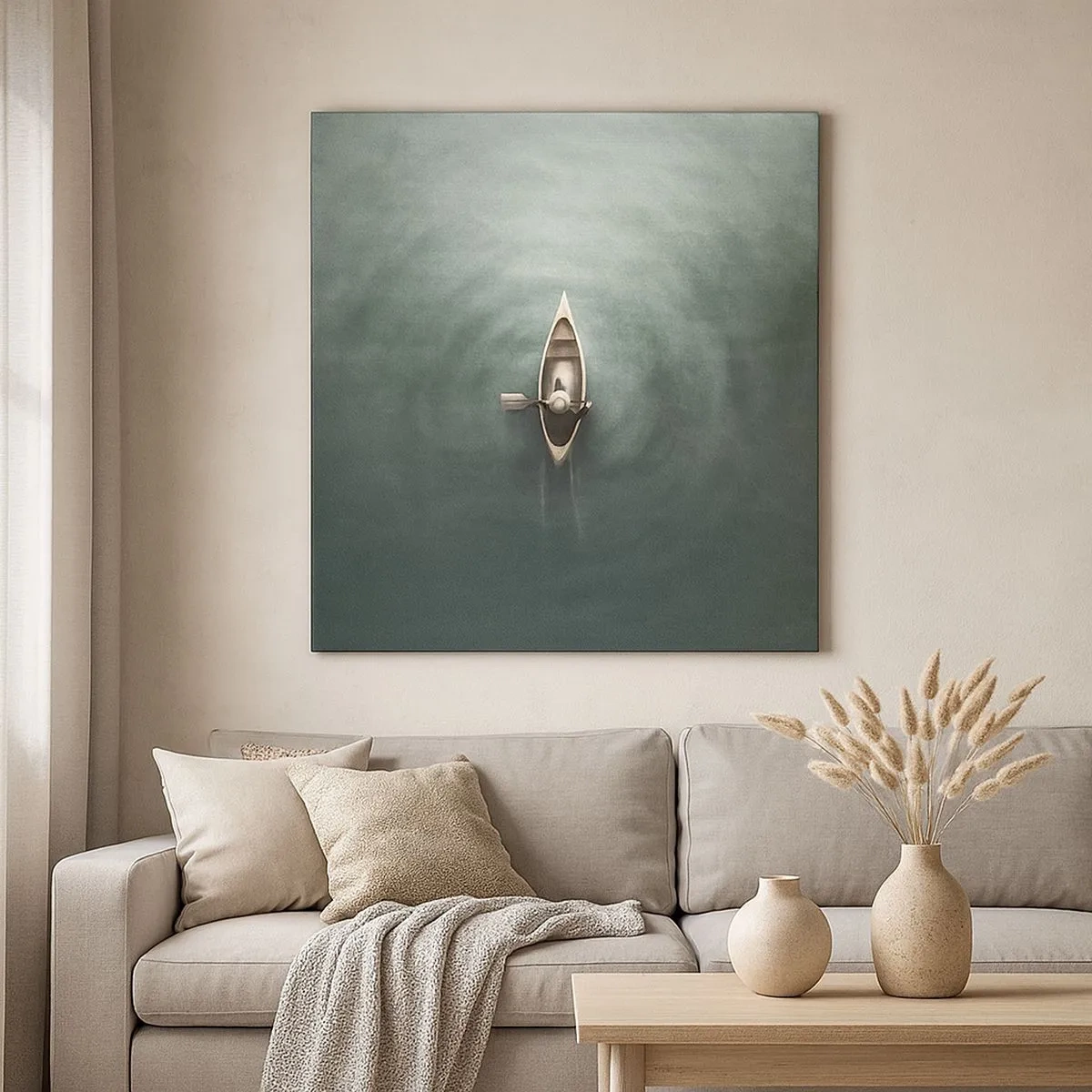 Obraz na plátne - Cez mesačné jazero - 30x30 cm