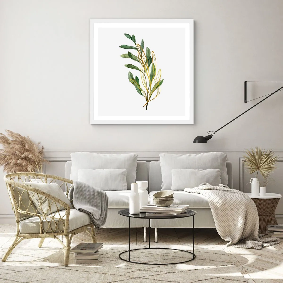 Plagát v bielom ráme - Všetko, čo je dobré - 60x60 cm