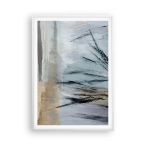 Plagát v bielom ráme - Zimné polia - 70x100 cm