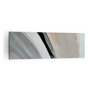 Obraz na plátne - Kompozícia: čierny a šedý oblúk - 160x50 cm