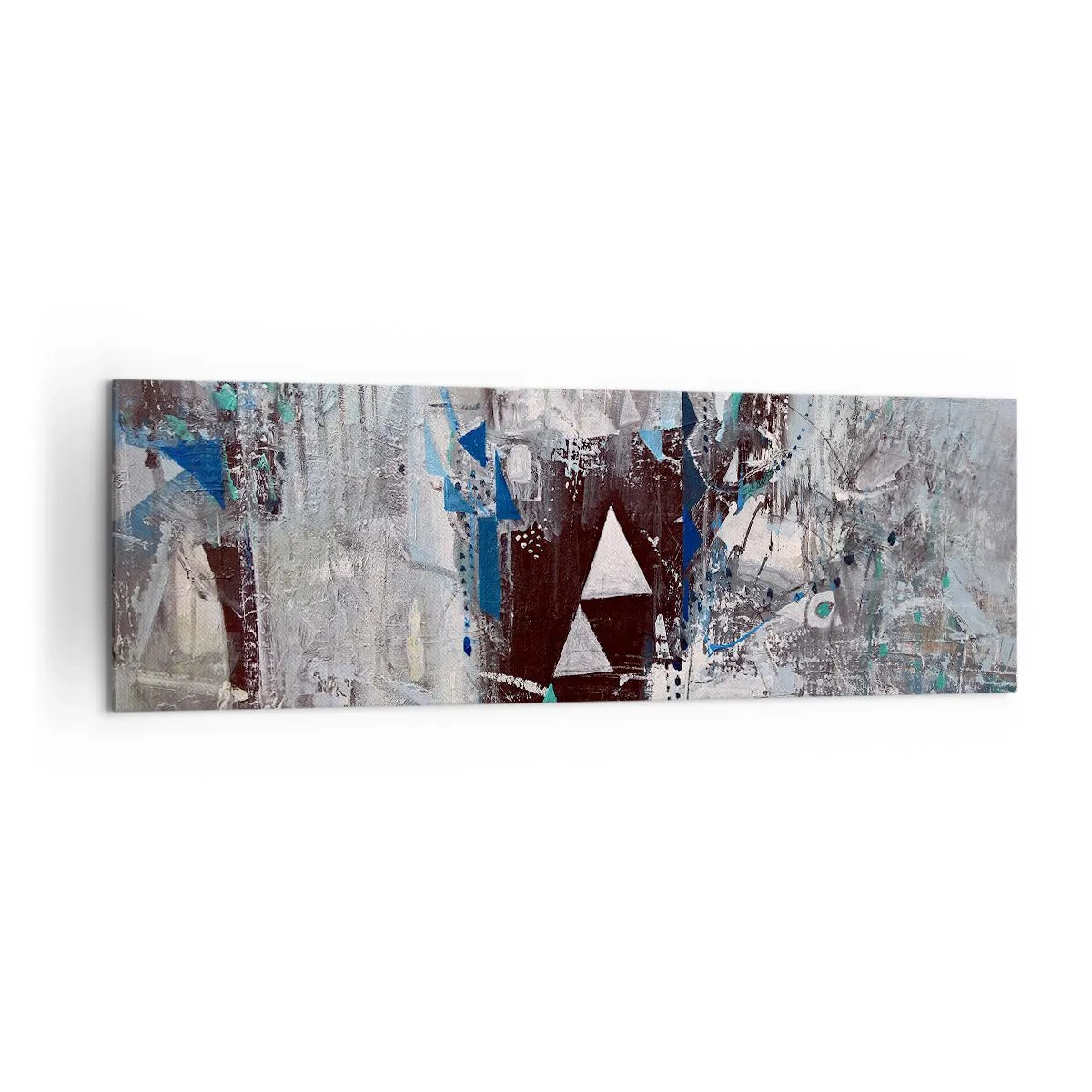 Obraz na plátne - Prednostné poradie trojuholníkov - 160x50 cm