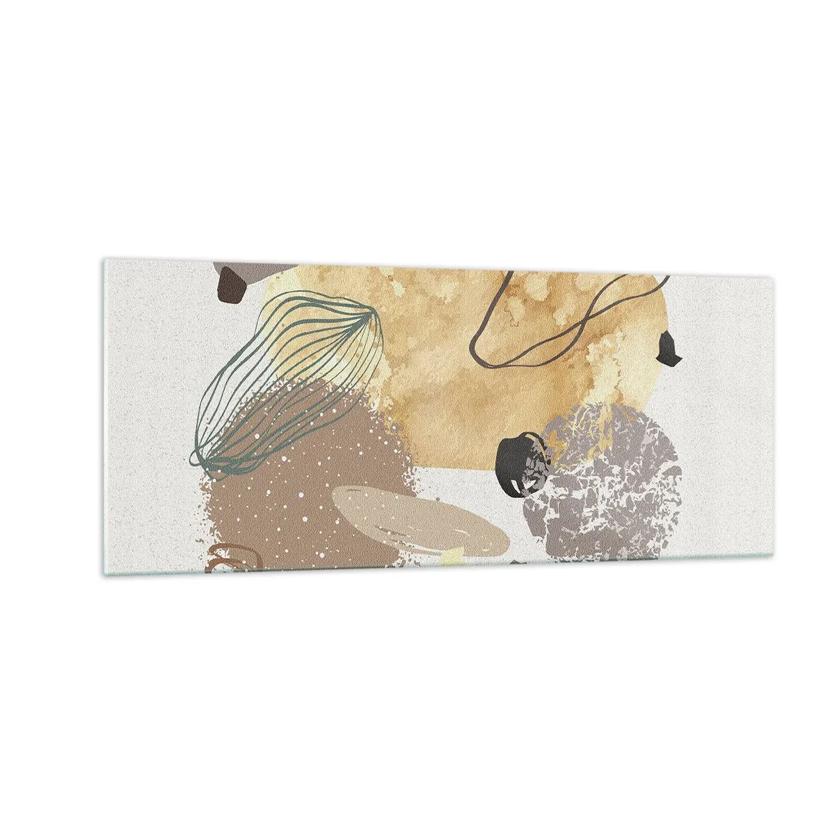 Obraz na skle - Abstraktná slivka - 100x40 cm