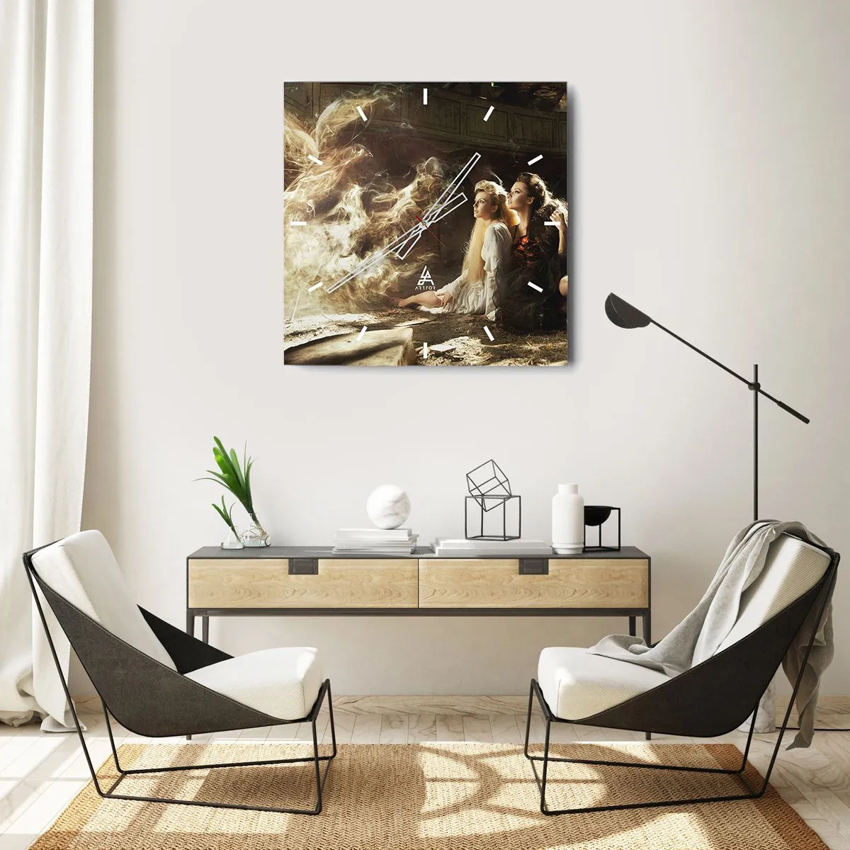 Nástenné hodiny - A bola poézia - 40x40 cm