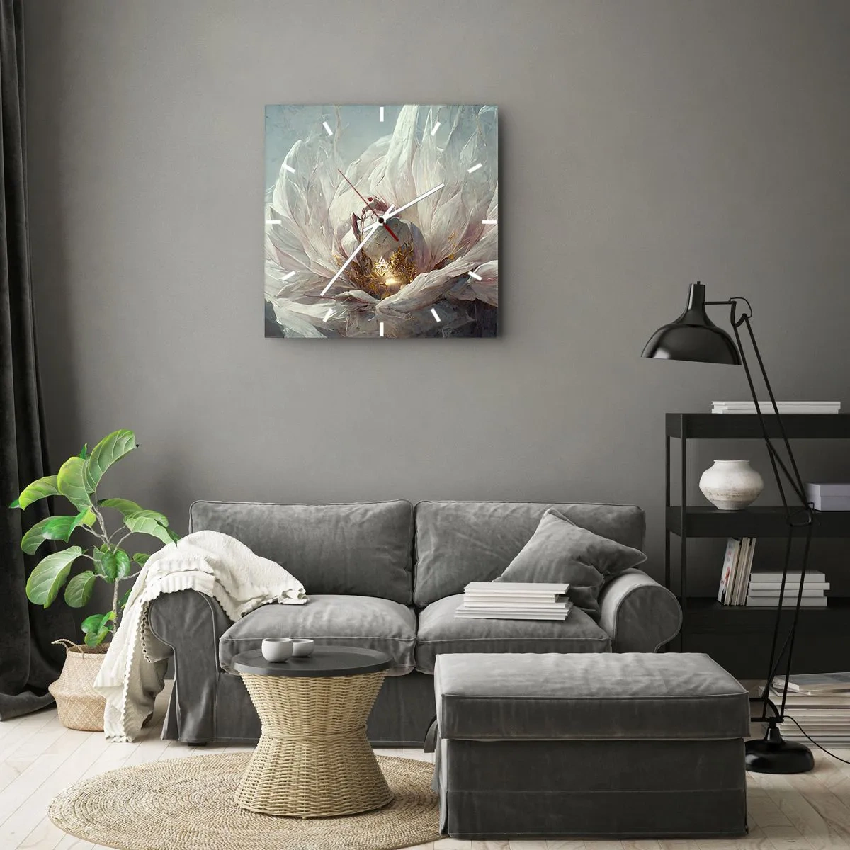 Nástenné hodiny - Rozkvitá raz za sto rokov - 30x30 cm