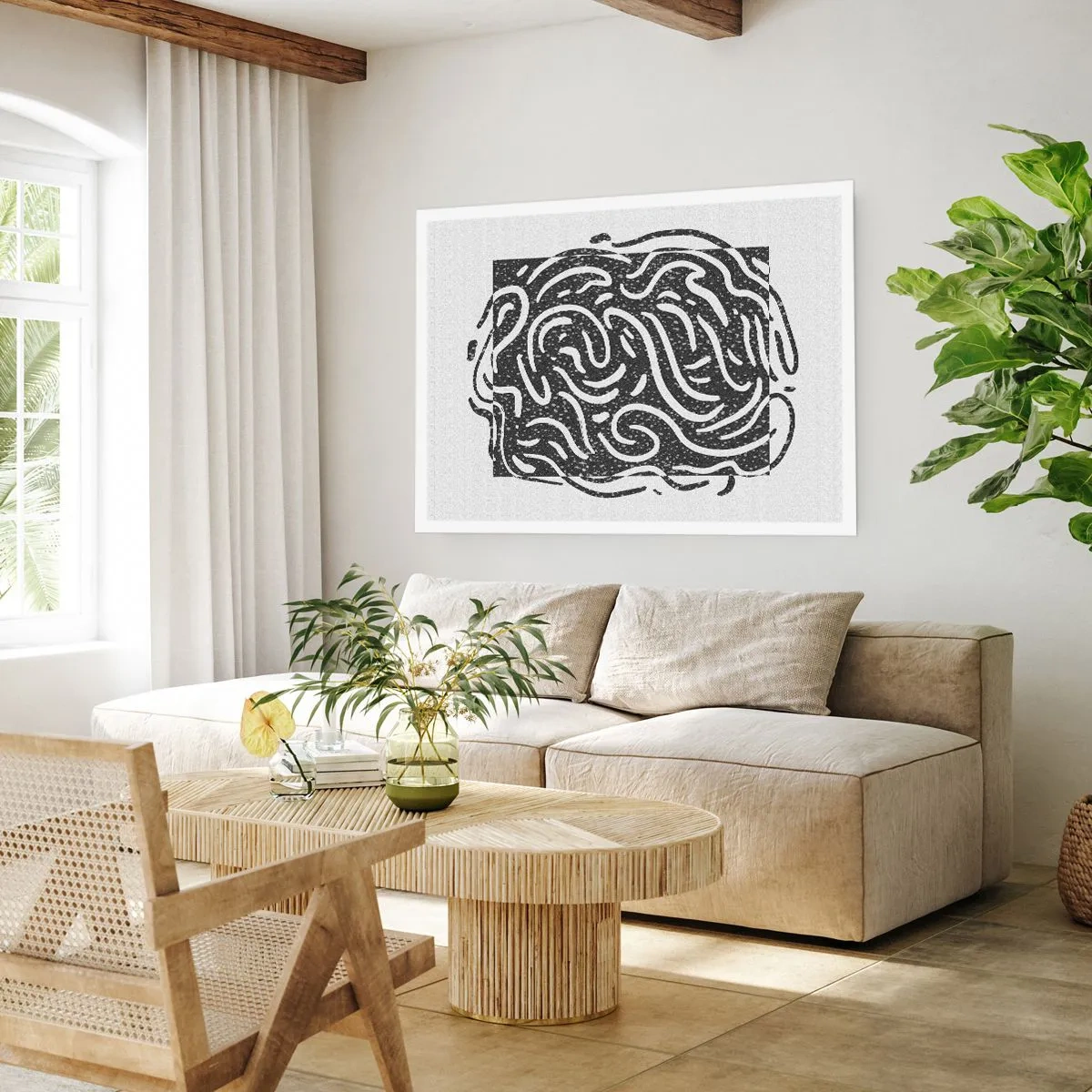 Plagát - Abstrakcia: tanec radosti - 70x50 cm