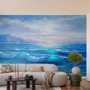 Fototapeta Premium Canvas - Prináša ukojenie - Abstrakcia, More, Grafika - 400x280 cm