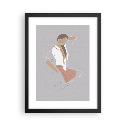 Plagát v čiernom ráme - Obrys pôvabu - 30x40 cm