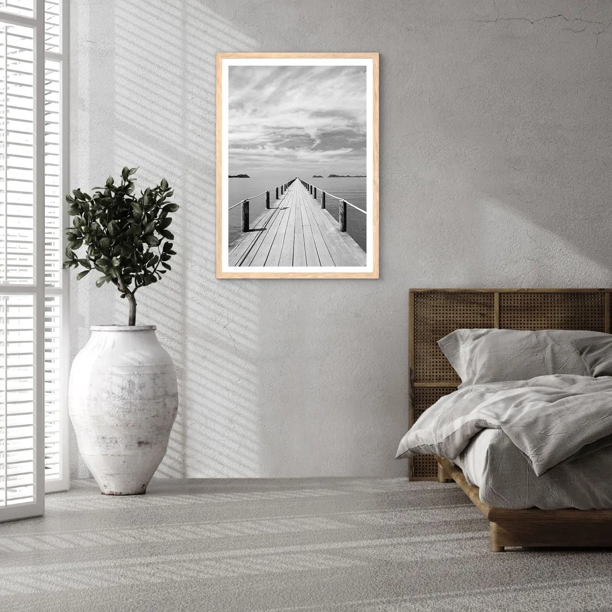 Plagát v ráme zo svetlého duba - Čo tak cesta… - 70x100 cm