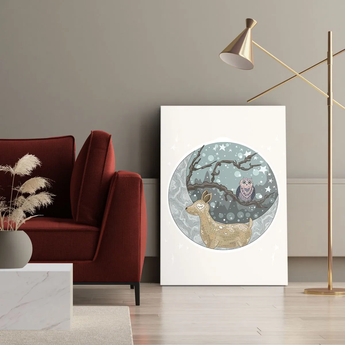 Obraz na plátne - Rozprávková, lesná noc - 80x120 cm