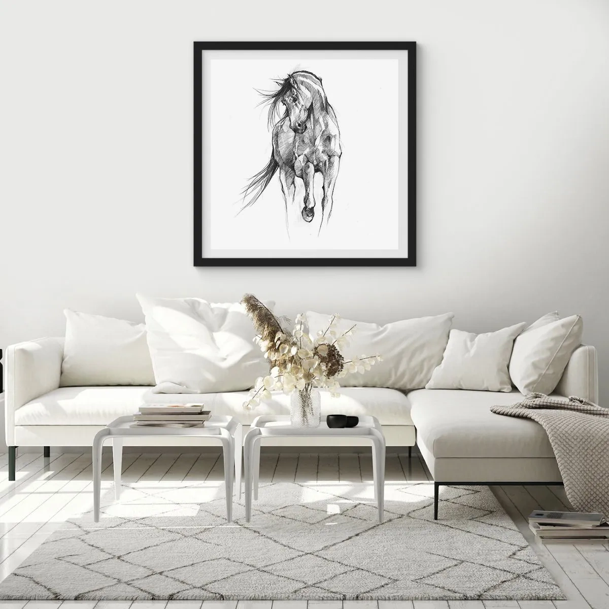 Plagát v čiernom ráme - V ladnom kluse - 60x60 cm