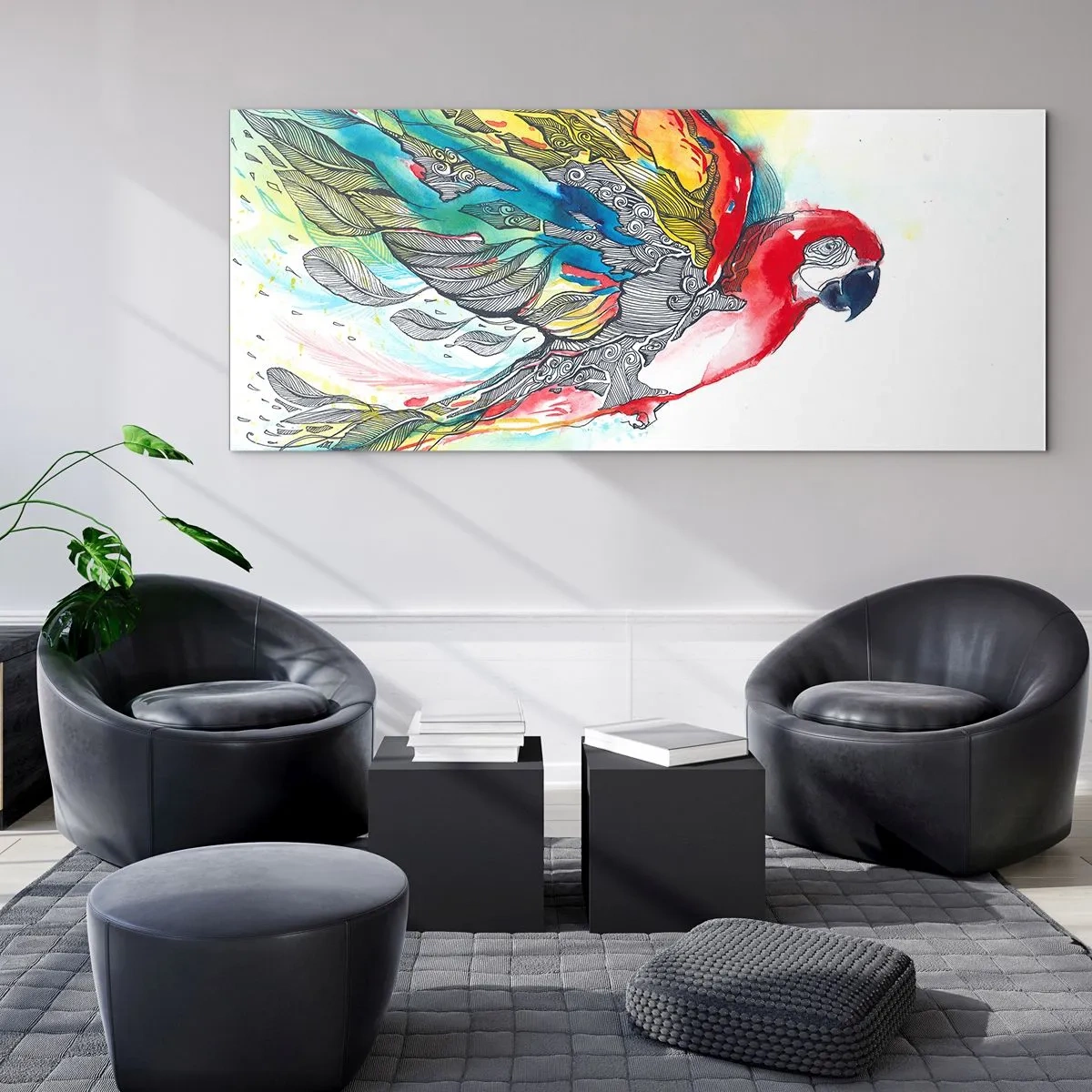 Obraz na skle - Ži farebne - 100x40 cm
