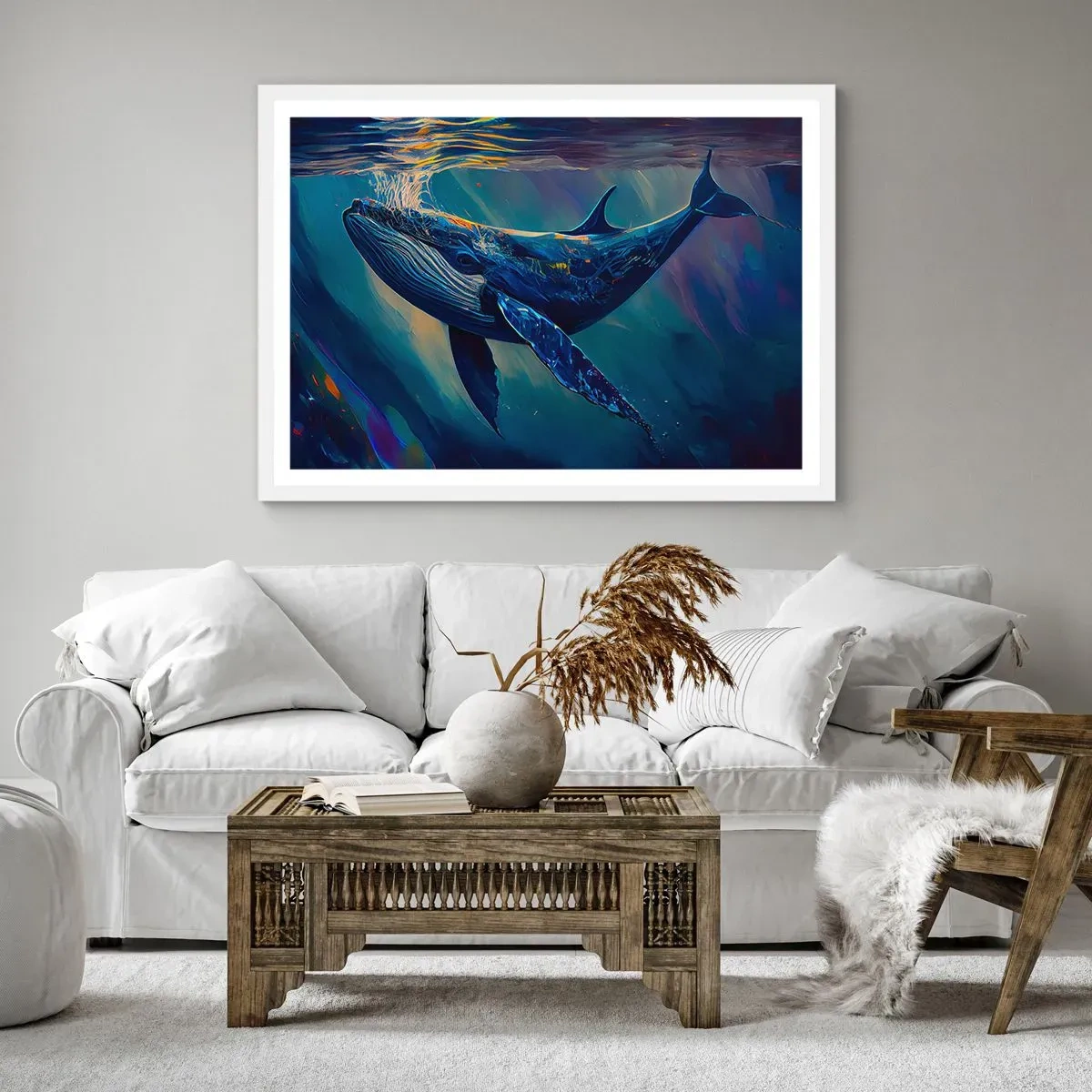 Plagát v bielom ráme - Vitaj v mojom svete - 91x61 cm