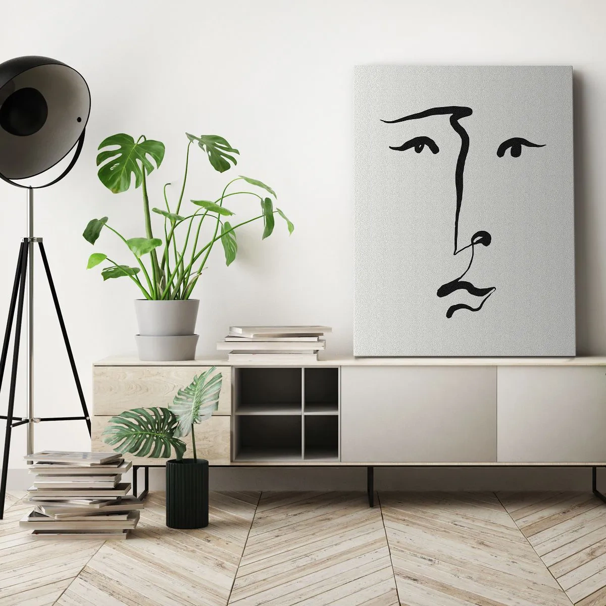 Obraz na plátne - Jednoduchý portrét - 45x80 cm